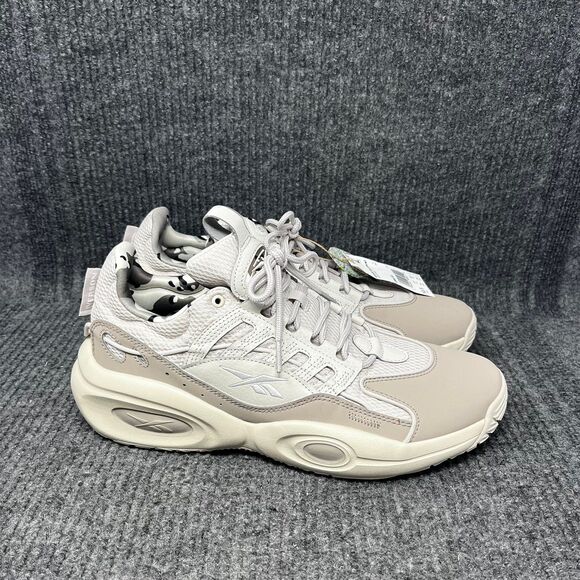 NEW Reebok Solution Mid Moonstone Boulder Grey Iverson Shoes Mens 10.5 GW4797 - Picture 1 of 8